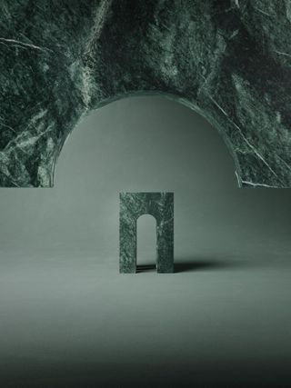 Green marble sculpture by Rodolfo Dordoni for Salvatori