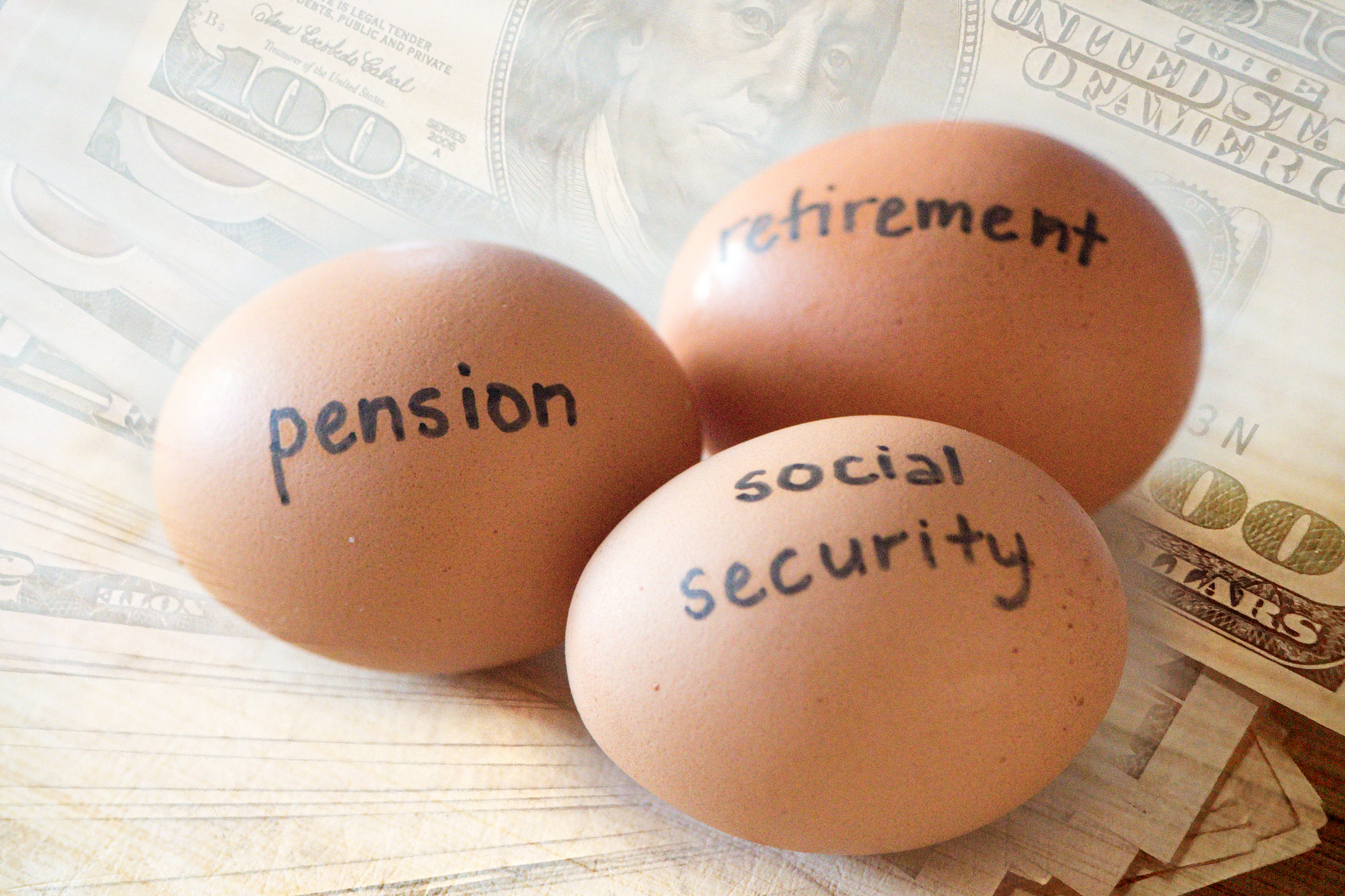 Retirement Nest Egg - income from or saving to pension, retirement, Social Security
