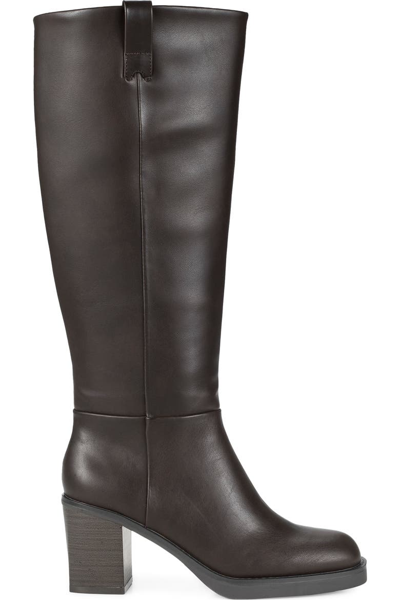 Gretchen Faux Leather Wide Calf Knee High Boot