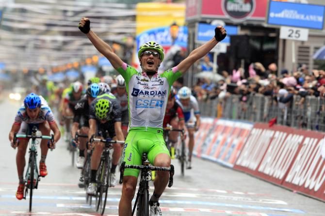 Enrico Battaglin (Bardiani Valvole-CSF Inox) claims the biggest win of his life