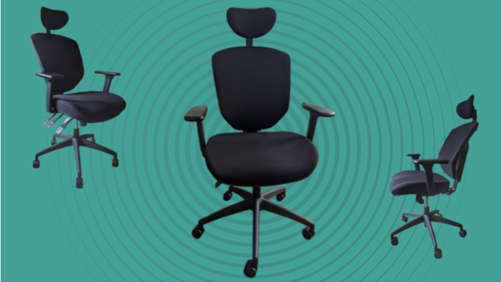 Boulies OP300 on a cyan background in three positions