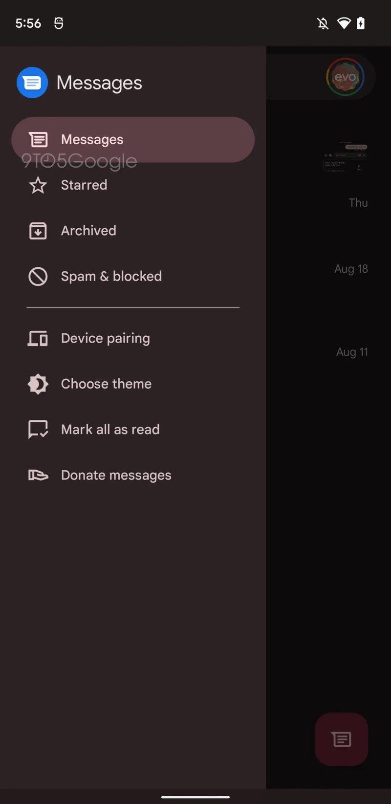how to make google messages default on android
