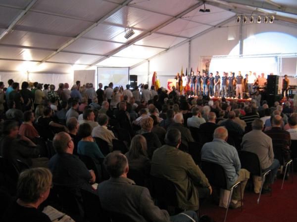 The Li&egrave;ge-Bastogne-Li&egrave;ge presentation is held in a big tent