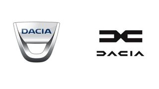 The old Dacia logo and new Dacia logo