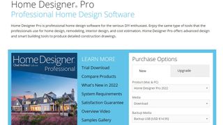 Home Designer Pro review: image of web page for software