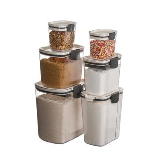 Set of airtight food storage containers