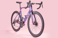 The Liv EnviLiv full bike front side on with a pink background 