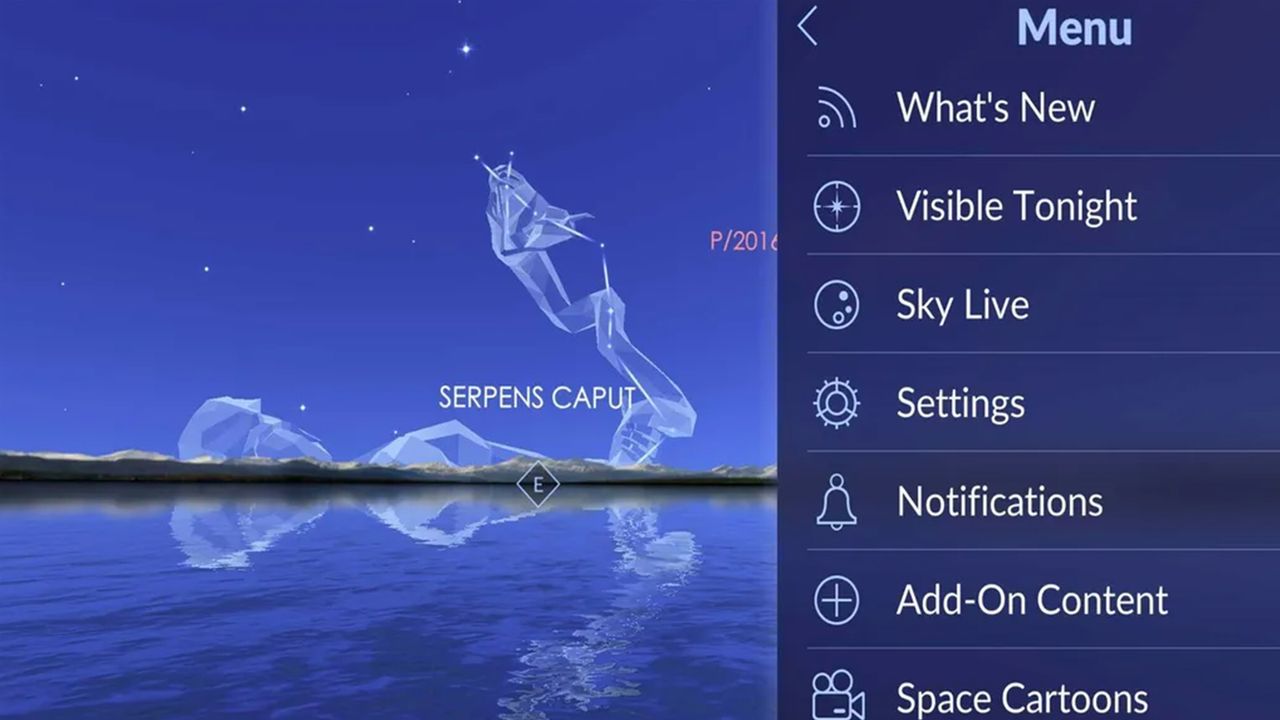Screenshot of the Star Walk 2 app