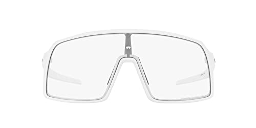Oakley Men's and Women's Oo9406 Sutro Rectangular Sunglasses,matte White/clear to Black Photochromic,37mm