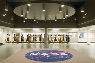 NASA logo floor 