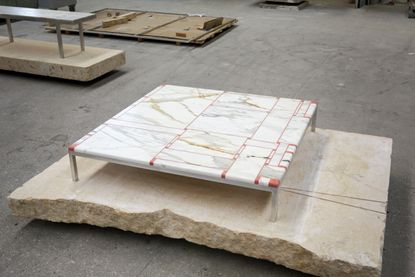 Marble coffee table by Stefan Scholten