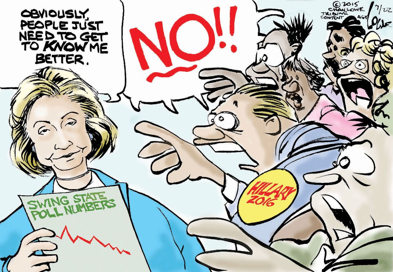 Political cartoon U.S. Hillary Clinton 2016