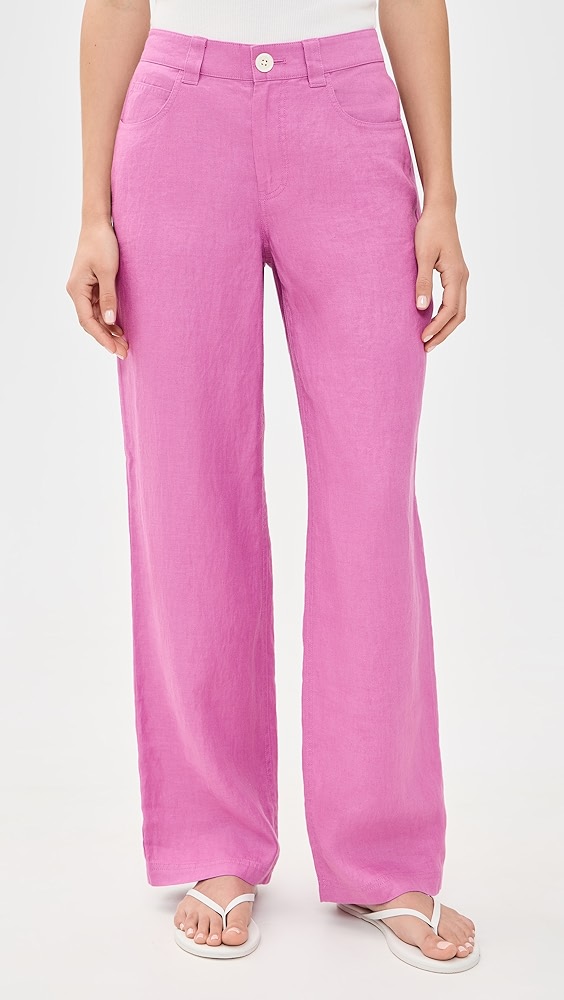 Lafayette Linen Pants - Hibiscus