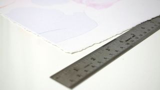 ruler and piece of paper