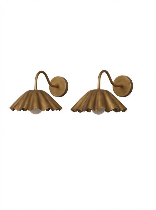Vintage Ruffle Shade Wall Sconces