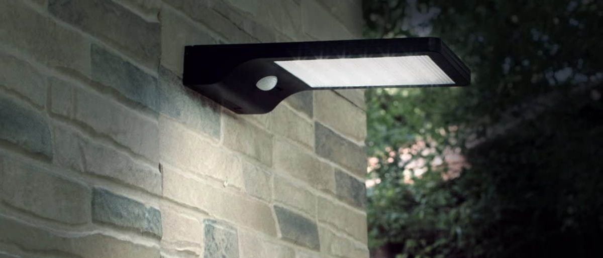 Link2Home Outdoor Solar Light attached to wall outside