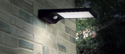 Link2Home Outdoor Solar Light attached to wall outside