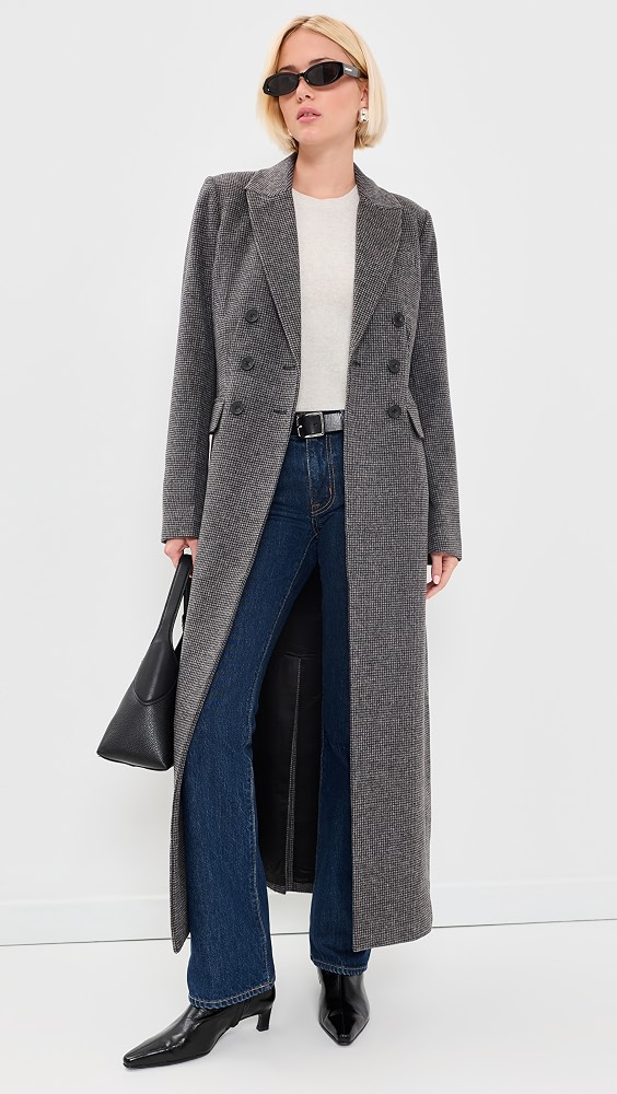 Simon Coat - Charcoal Mini Houndstooth
