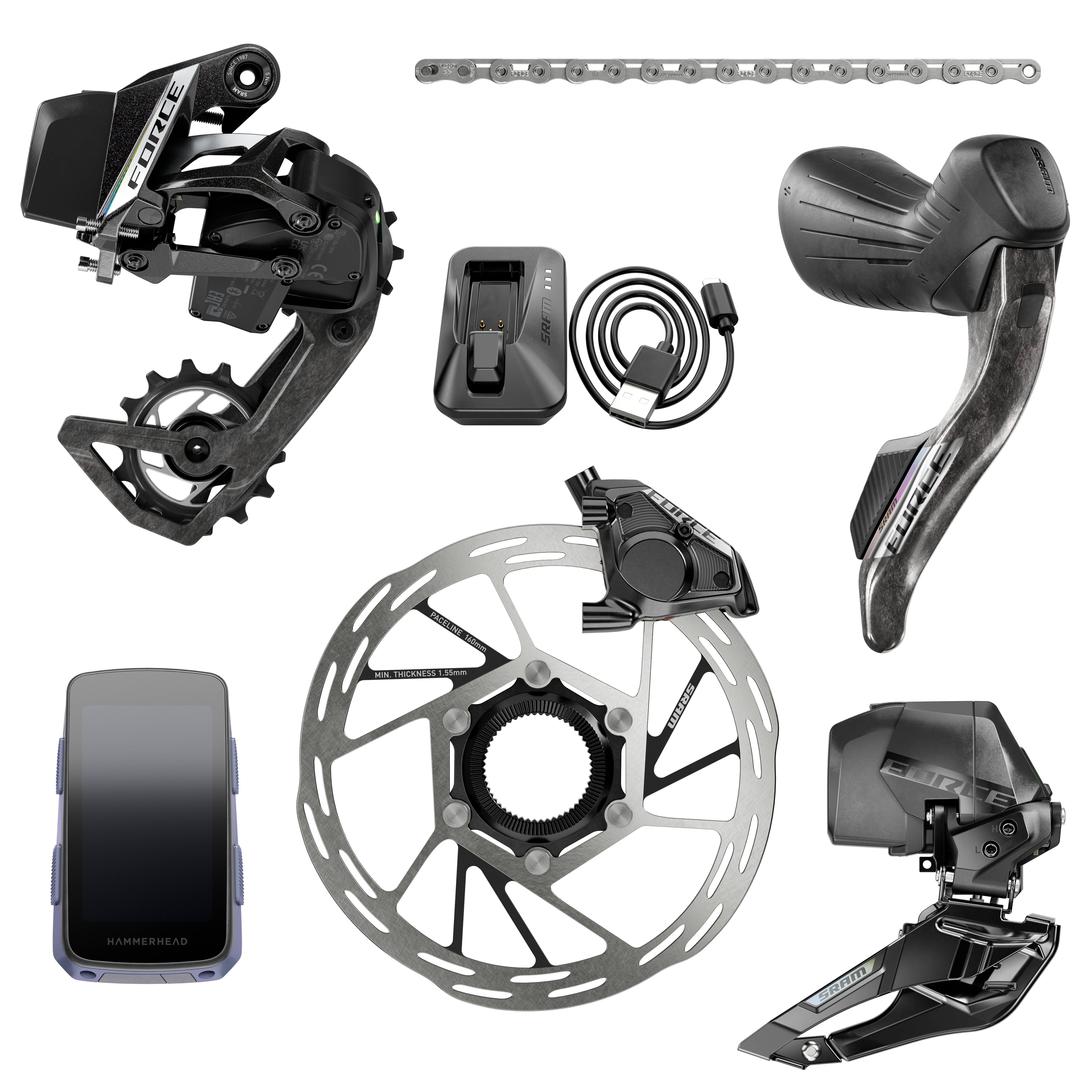 A SRAM Force AXS groupset