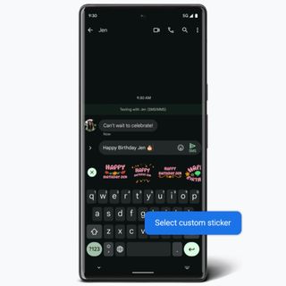 Gboard text stickers