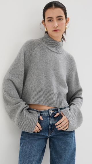 Garrett Cashmere Cropped Turtleneck