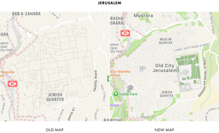 Apple Maps changes in Jerusalem