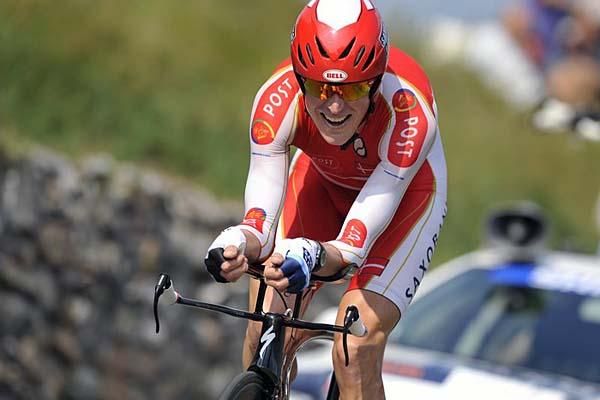 Lars Ytting Bak (Denmark) shows the strain of riding to 13th place.