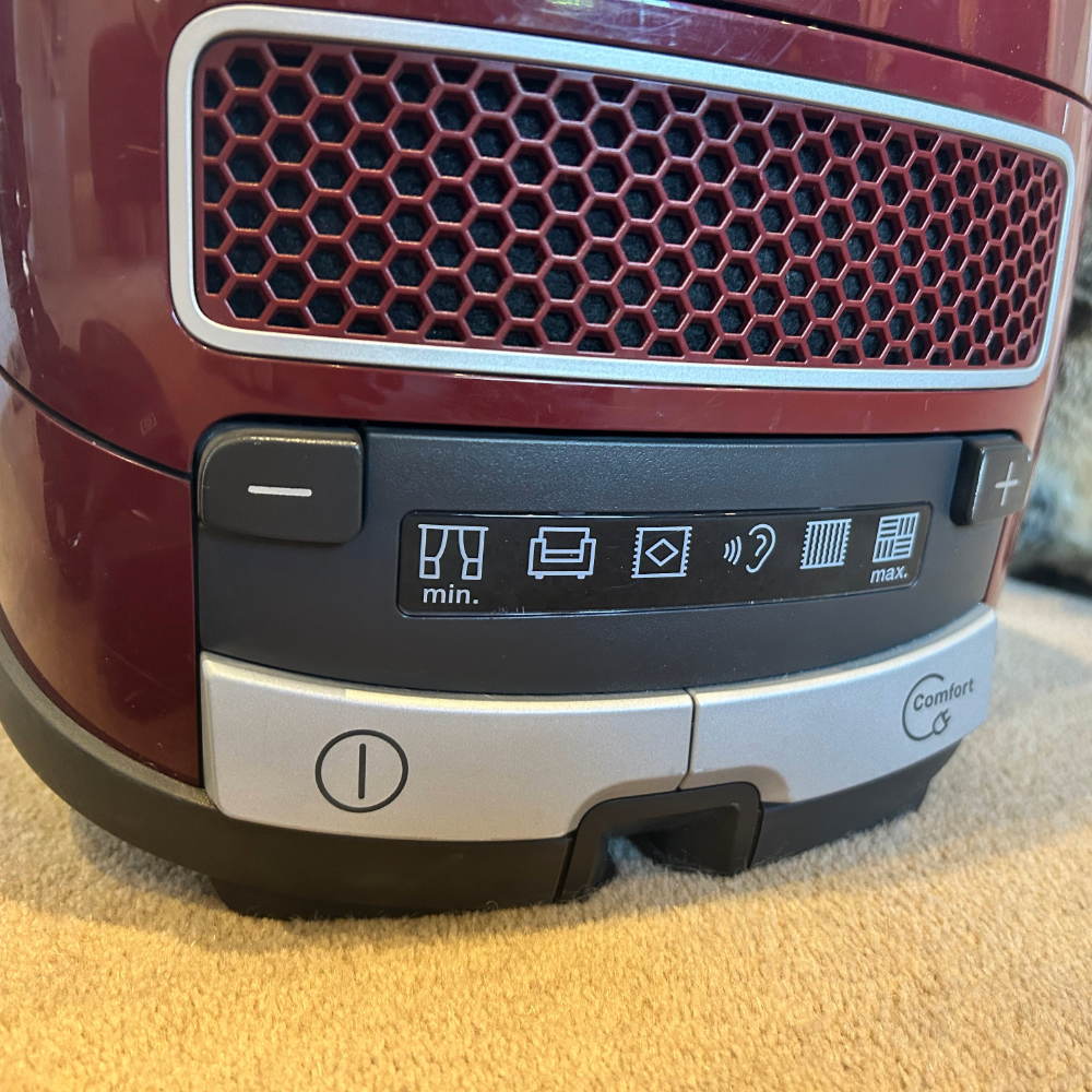 Up close shot of the Miele Complete C3 Cat &amp; Dog PowerLine, one of the best vacuum cleaners for pet hair