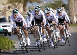 Philippe Gilbert guides his Omega Pharma-Lotto troops