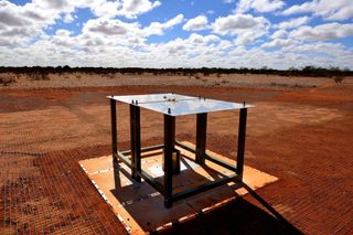 The EDGES ground-based radio spectrometer, at CSIRO’s Murchison Radio-astronomy Observatory in Western Australia.