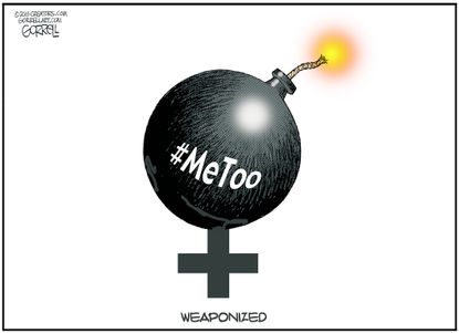 Editorial cartoon U.S. #MeToo movement weaponized