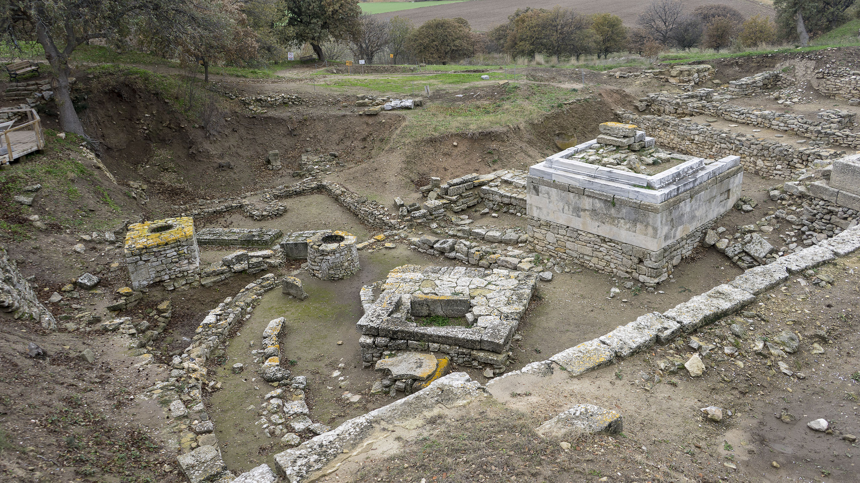 Here, the ruins of the ancient legendary city of Troy in Canakkale, Turkey.