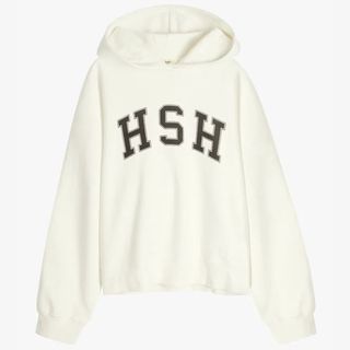 Hush Graphic Cotton Cropped Hoodie