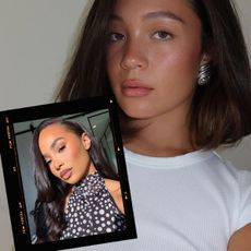 Collage of content creators testing beauty products