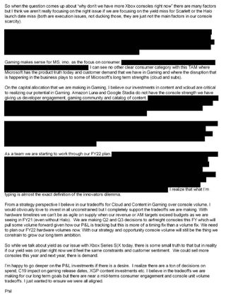 Court case document detailing issues with Xbox Series X|S supply.