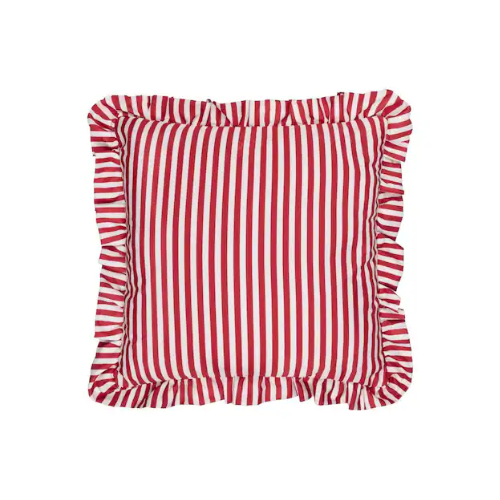 Wylder Candy Red Millie Ruffle Outdoor Polyester Cushion