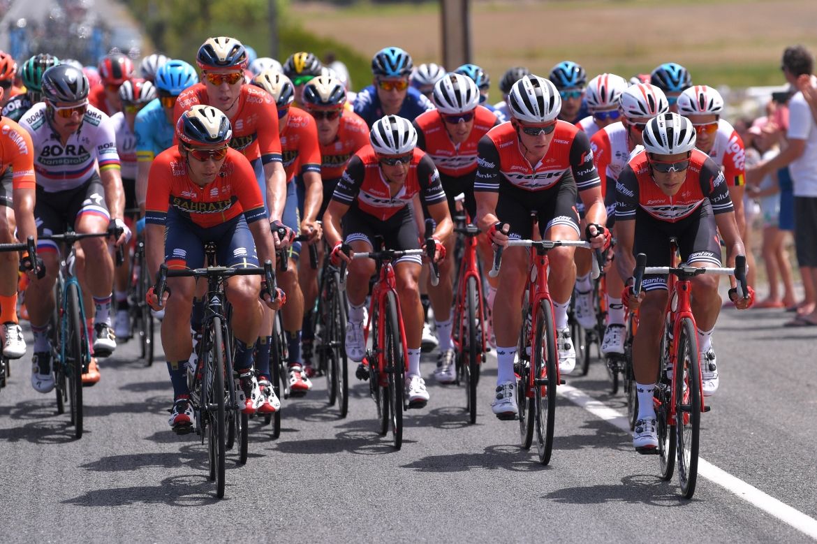 The peloton rolls out