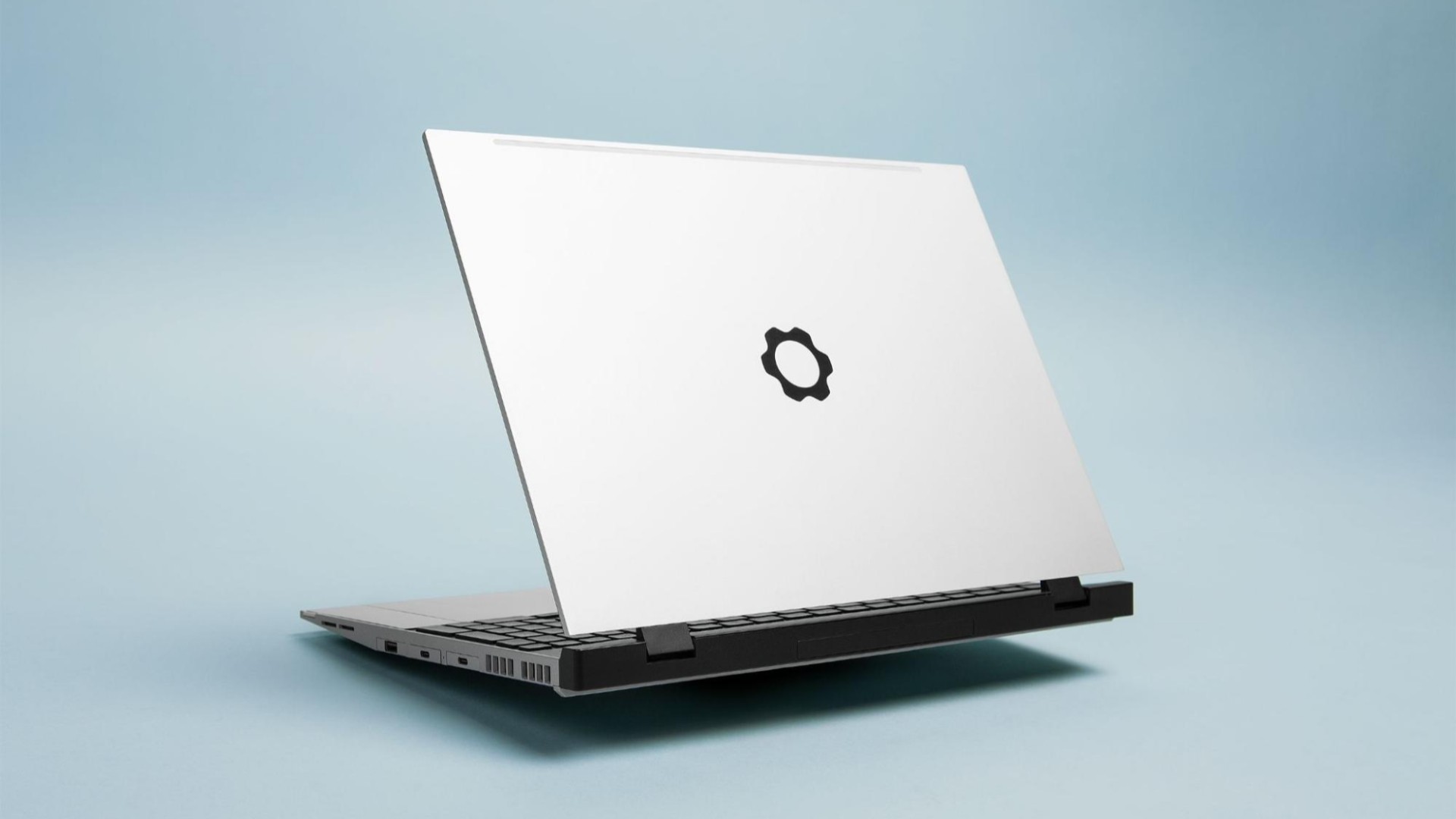 Framework Laptop 16 on a blue background
