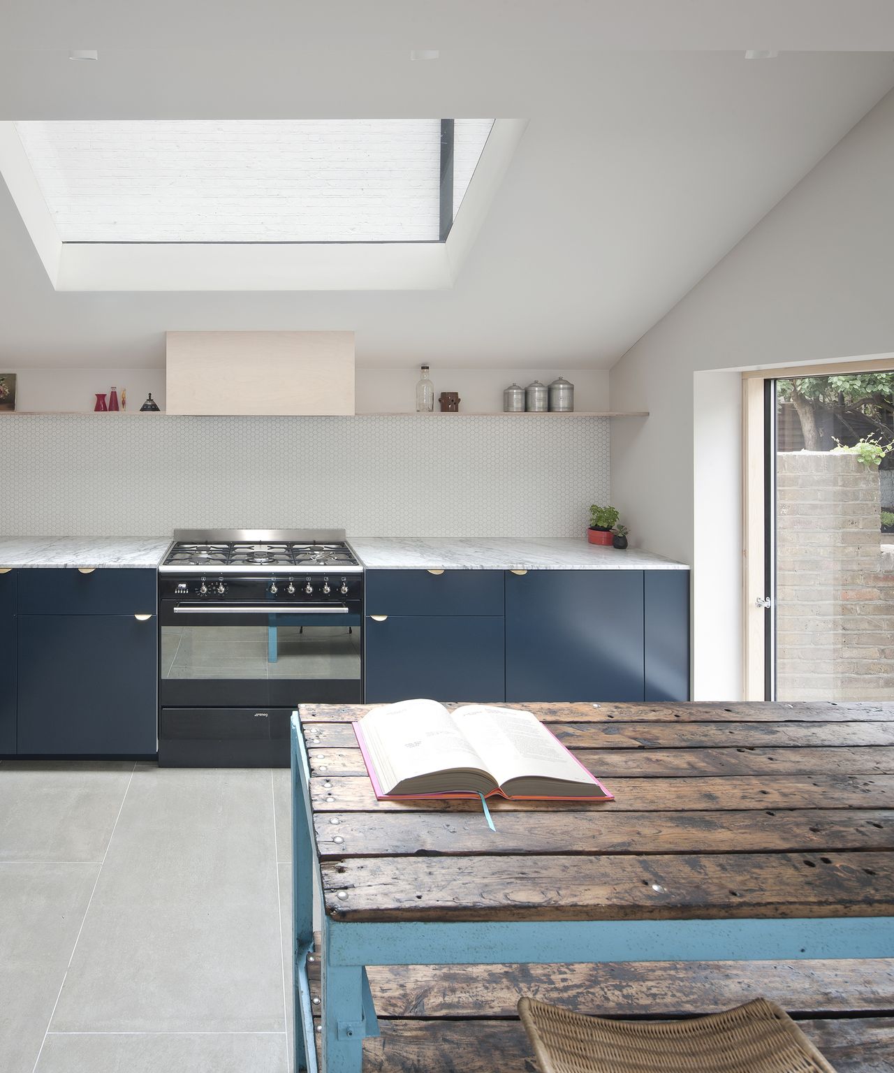Remodekled kitchen with side return extension and roof skylight