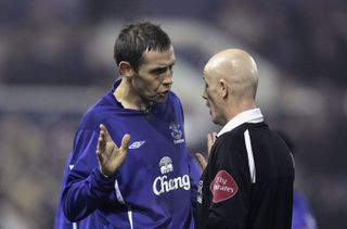 David Weir argues with former referee Dermot Gallagher