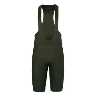 the green expedition bib short from pearl izumi featuring cargo pockets