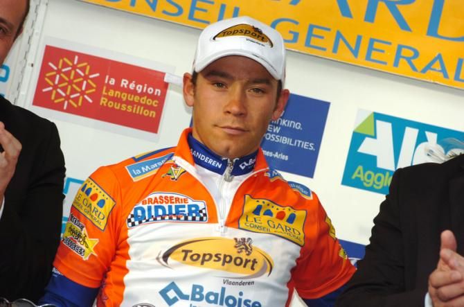 Michael Van Staeyen (Topsport Vlaanderen - Baloise) takes the lead after winning the opening stage