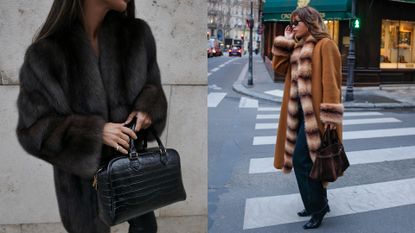 @marimkh and @slipintostyle fur coat winter outfit inspiration