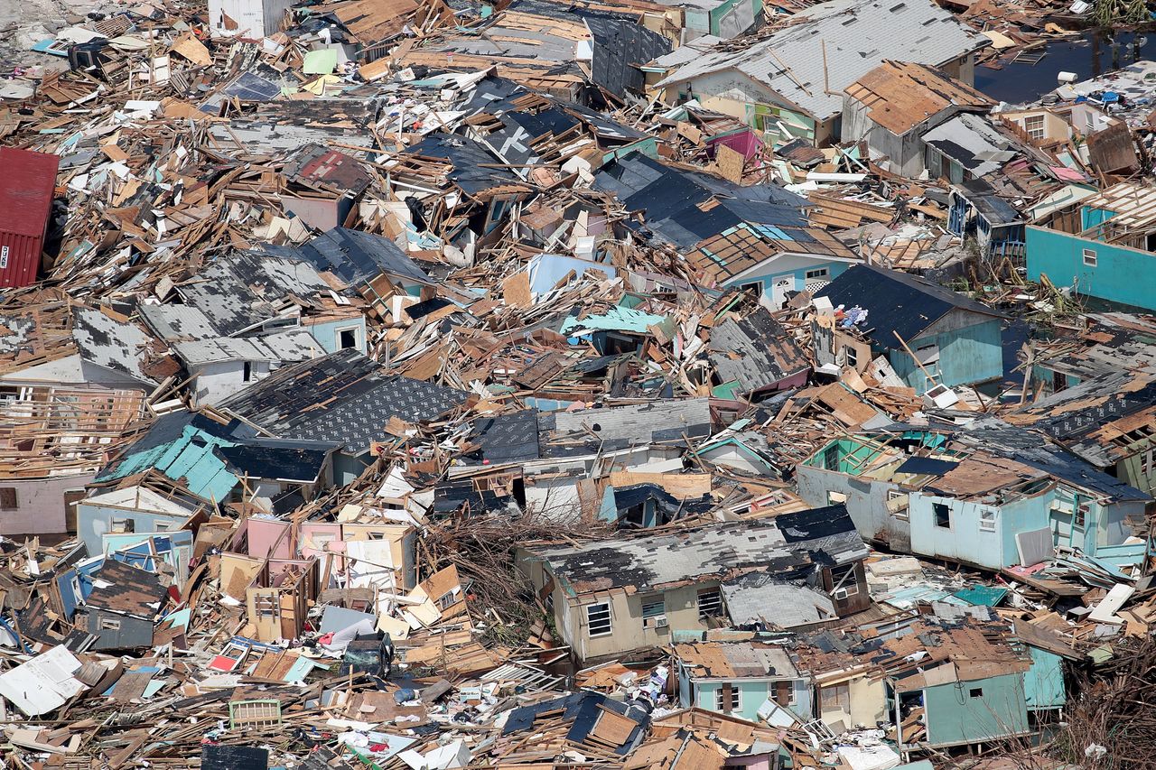 A mess of damaged houses