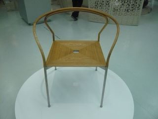 Minimalist armchair made of ash wood