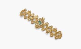 Andrew Grima gold, diamond and emerald openwork ‘Textured Wire’ bracelet