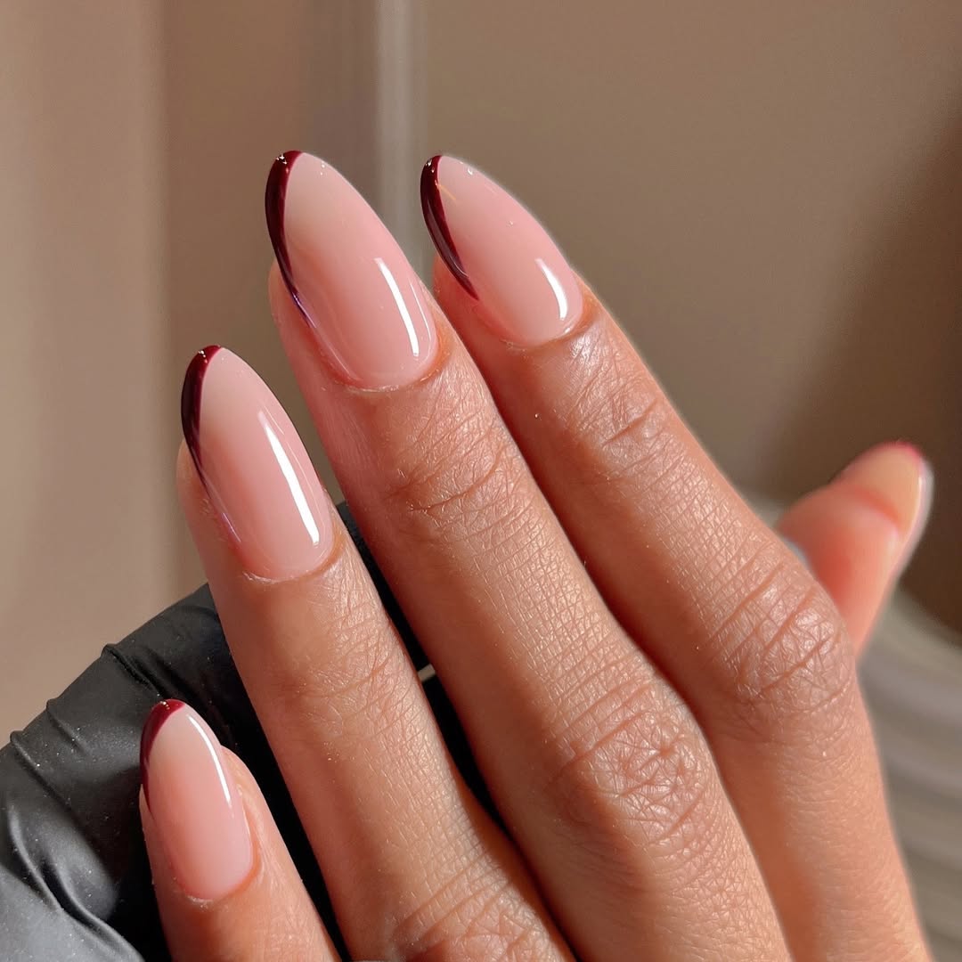 Cherry red nails