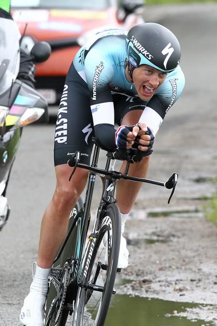 Niki Terpstra going flat out in the Tour of Belgium