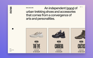 Web design trends 2022: screenshot from Déplacé Maison website