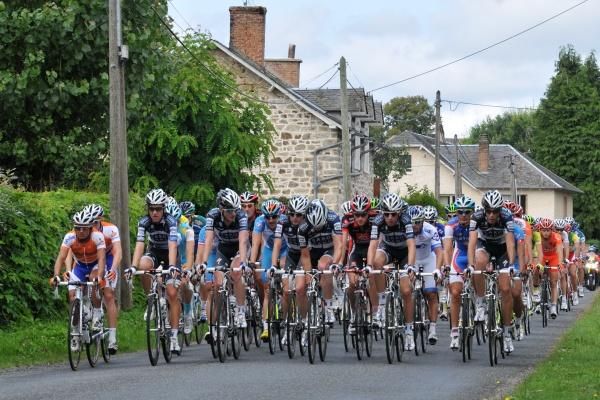 The peloton in action during stage three.